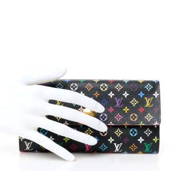 LOUIS VUITTON Monogram Multicolor Sarah Wallet Black Grenade