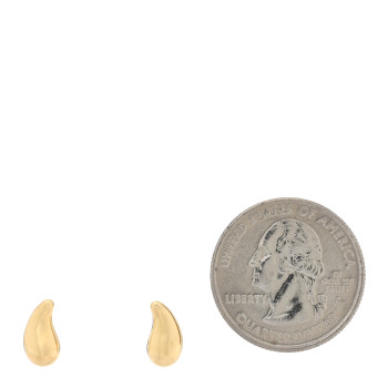 TIFFANY 18K Yellow Gold 10mm Elsa Peretti Teardrop Earrings