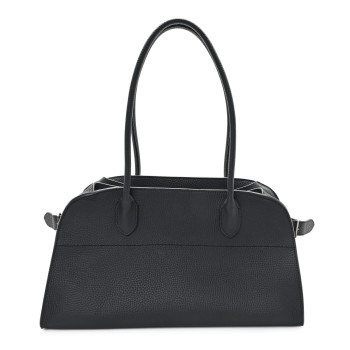 THE ROW Grained Calfskin EW Margaux 12 Black
