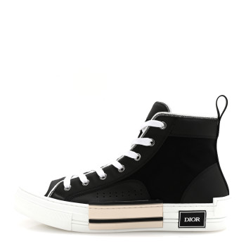CHRISTIAN DIOR Oblique Kumo Mens B23 High Top Sneakers 43 Black Beige
