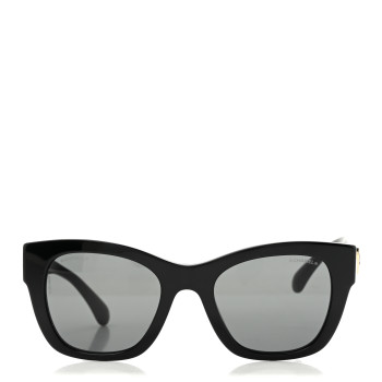CHANEL Acetate Square CC Heart Sunglasses 5478-A Black