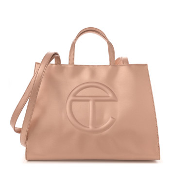 TELFAR Metallic Vegan Leather Medium Shopping Bag Copper