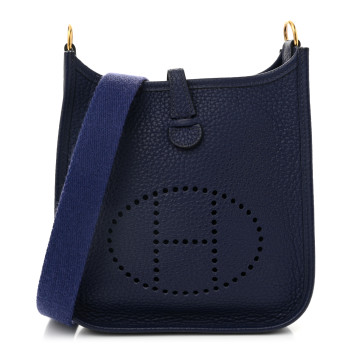 HERMES Taurillon Clemence Evelyne TPM Bleu Encre