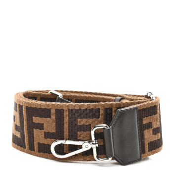 FENDI Ribbon Vitello Century FF 1974 Strap You Marrone Tobacco