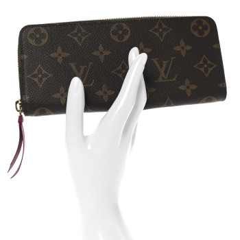 LOUIS VUITTON Monogram Clemence Wallet Fuchsia