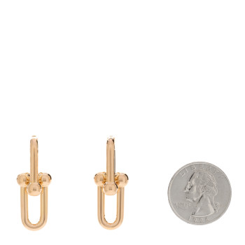 TIFFANY 18K Rose Gold Large HardWear Link Earrings
