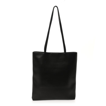 THE ROW Lambskin Flat Tote Black