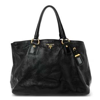 PRADA Vernice Naplak Tote Black