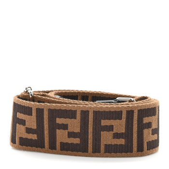 FENDI Ribbon Vitello Century FF 1974 Strap You Marrone Tobacco