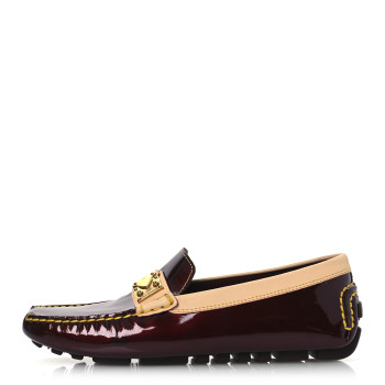 LOUIS VUITTON Vernis Zen Driving Loafers 36 Amarante