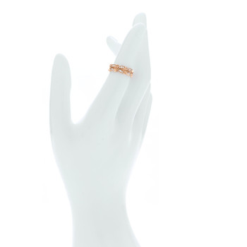 TIFFANY 18K Rose Gold Diamond Victoria Vine Band Ring 49 5