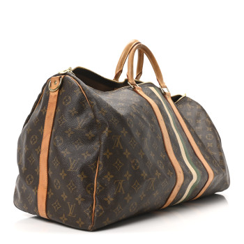 LOUIS VUITTON Monogram My LV Heritage Keepall Bandouliere 55 Ivory Vert Anglais