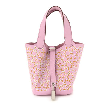 HERMES Swift Micro Lucky Daisy Picotin Lock Mauve Sylvestre