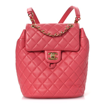 CHANEL Lambskin Quilted Mini Urban Spirit Backpack Pink
