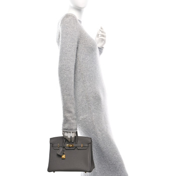 HERMES Togo Birkin 25 Etain
