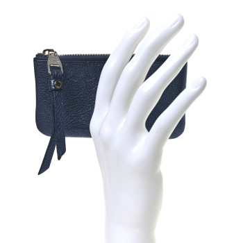 LOUIS VUITTON Metallic Empreinte Monogram Giant Key Pouch Navy Nacre