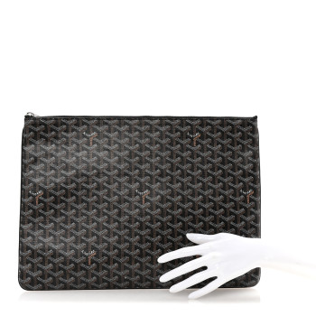 GOYARD Goyardine Senat Pochette GM Black Gold