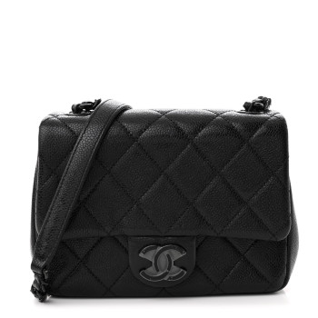 CHANEL Caviar Quilted Incognito Mini Square Flap Black