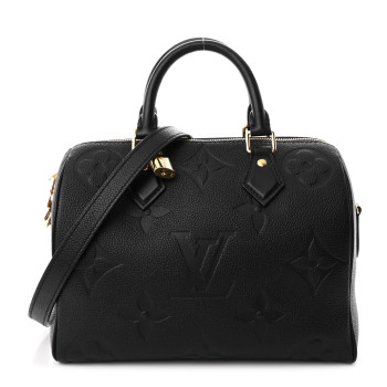 LOUIS VUITTON Empreinte Monogram Giant Speedy Bandouliere 25 Black