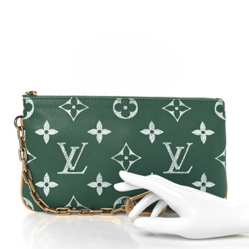 LOUIS VUITTON Calfskin Monogram Speedy P9 Bandouliere 50 Pochette Green