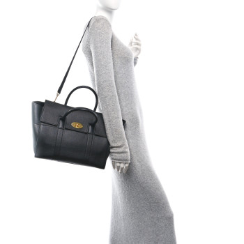 MULBERRY Classic Grain Medium New Bayswater Black