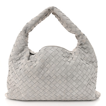 BOTTEGA VENETA Suede Intrecciato Small Hop Sterling