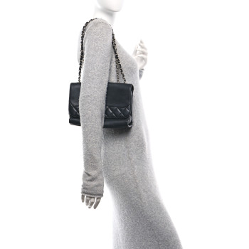 CHANEL Calfskin Small Tramezzo Flap Black