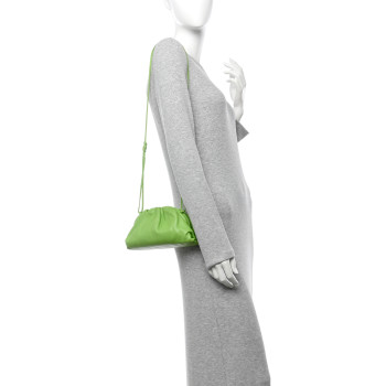 BOTTEGA VENETA Butter Calfskin The Mini Pouch Acid Green