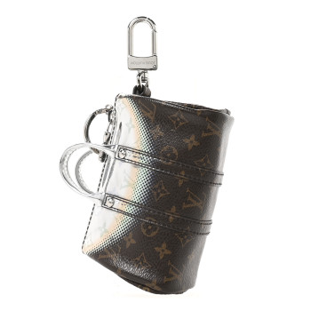 LOUIS VUITTON Metallic Nebula Monogram Mini Keepall Pouch Bag Charm