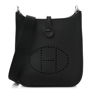 HERMES Taurillon Clemence Evelyne TPM Black