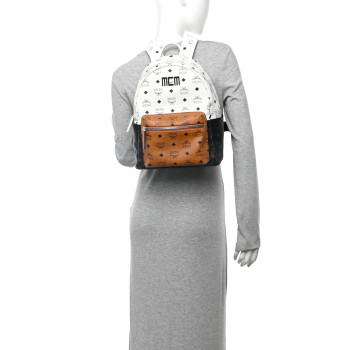 MCM Visetos Mix Mens Medium Stark Backpack Cognac