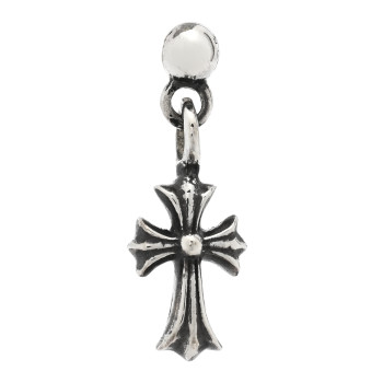 CHROME HEARTS Sterling Silver Cross Drop Single Earring