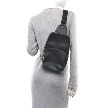 LOUIS VUITTON Damier Infini Avenue Sling Bag Onyx