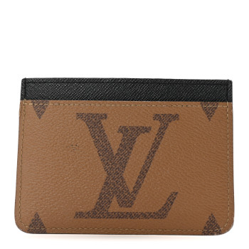 LOUIS VUITTON Reverse Monogram Side Up Card Holder