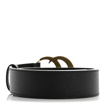 GUCCI Calfskin Double G 40mm Belt 90 36 Black