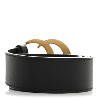 GUCCI Calfskin Double G 40mm Belt 95 38 Black