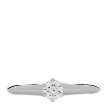 TIFFANY Platinum Diamond .24ct Solitaire Engagement Ring 49 5