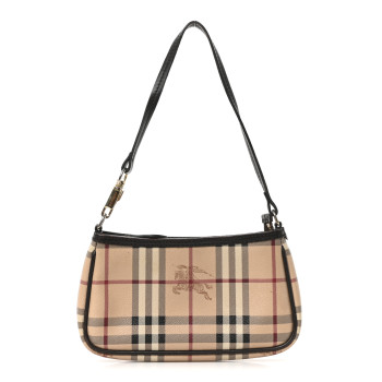 BURBERRY Haymarket Check Pochette Chocolate