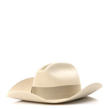 GUCCI Felt Dallas Wide Brim Hat M Ivory