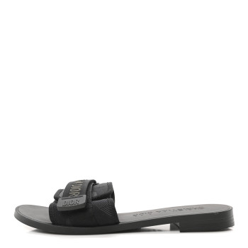 CHRISTIAN DIOR Technical Stretch Fabric Camouflage Dio(r)evolution Slide Sandals 39 Black Military