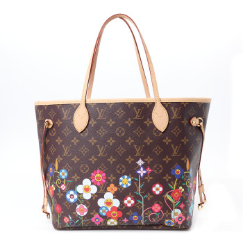 LOUIS VUITTON LV X TM Monogram Flowers Neverfull MM