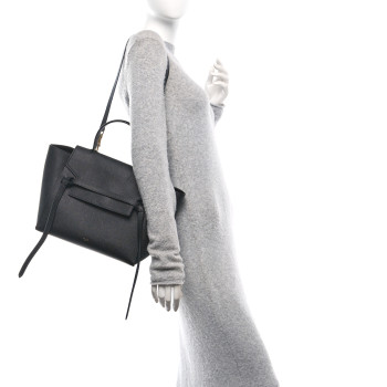 CELINE Grained Calfskin Mini Belt Bag Black
