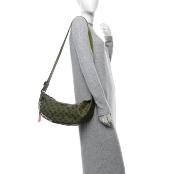 LOUIS VUITTON Monogram Hamac Bag Khaki Green Vermillion Red