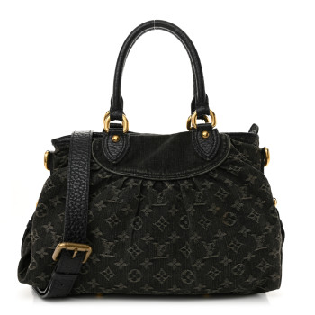 LOUIS VUITTON Denim Neo Cabby MM Black