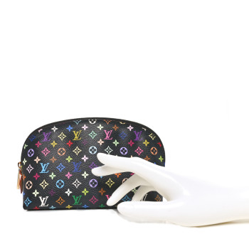 LOUIS VUITTON Monogram Multicolor Cosmetic Pouch Black Grenade