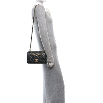 CHANEL Caviar Quilted Small Coco First Flap Black