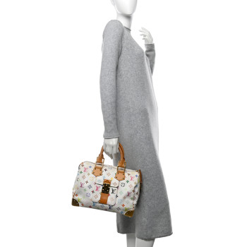 LOUIS VUITTON Monogram Multicolor Speedy 30 White