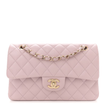 CHANEL Caviar Quilted Small Double Flap Light Pink