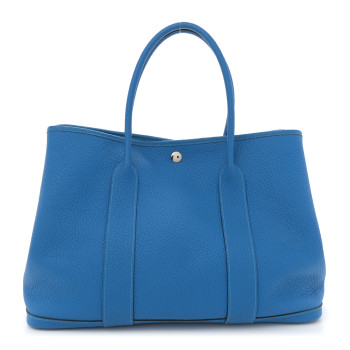 HERMES Negonda Garden Party Tote 36 MM Bleu Hydra