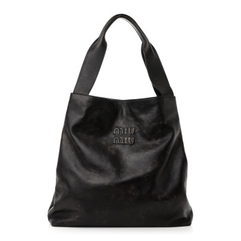 MIU MIU Soft Calf Hobo Bag Brown